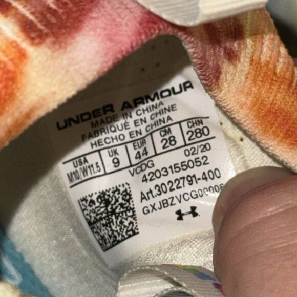 Under Armour HOVR Phantom Slip On Laceless PRIDE Athletic Shoes Mens Size 10 - Picture 8 of 8